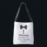Bolsa Ajustável Father of the Groom Black Tie Wedding Swag Bag<br><div class="desc">These fun bags are designed as favors, gifts, or swag bags for the father of the groom. They feature an image of a black tie with three buttons and text that reads Father of the Groom with a space to enter his name as well as the wedding couple's names and...</div>