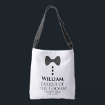 Bolsa Ajustável Father of the Groom Black Tie Wedding Swag Bag<br><div class="desc">These fun bags are designed as favors, gifts, or swag bags for the father of the groom. They feature an image of a black tie with three buttons and text that reads Father of the Groom with a space to enter his name as well as the wedding couple's names and...</div>