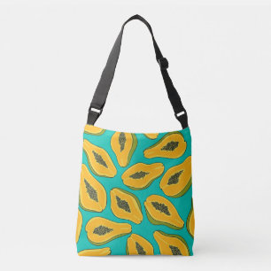 Bolsa Ajustável Fatias de Papaya na Turquesa