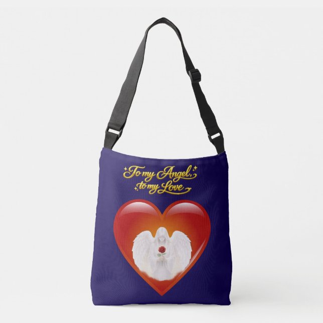 Bolsa Ajustável FéAngélicaCoraçãoDourado (Frente)