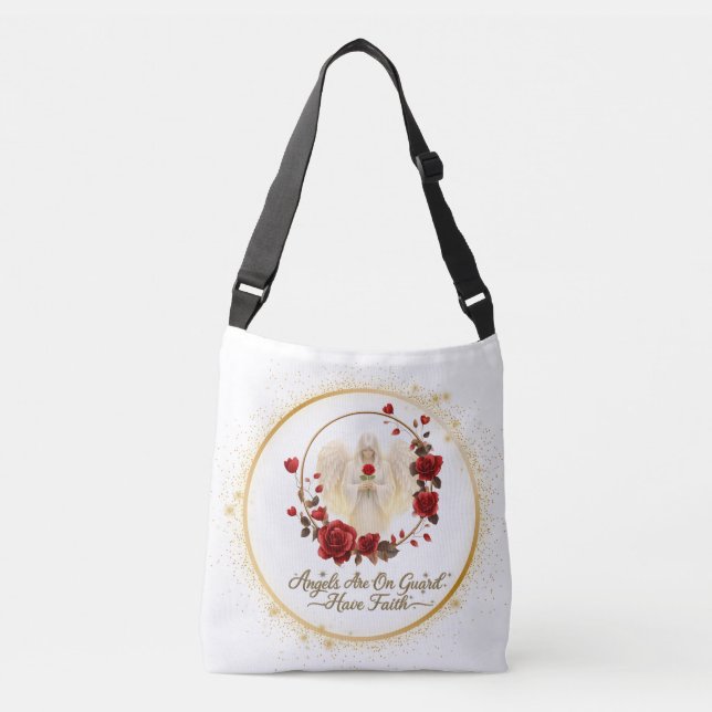 Bolsa Ajustável FéAngélicaCoraçãoDourado (Frente)