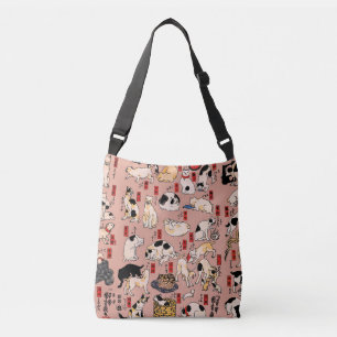Bolsa Ajustável felinos japoneses gatinho Ukiyo-e engraçado