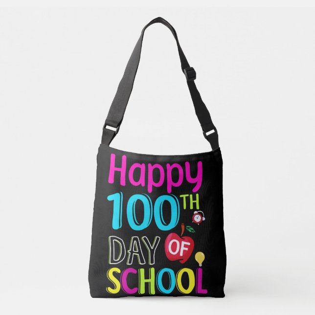 Bolsa Ajustável Feliz-100-o-dia-da-escola (Frente)