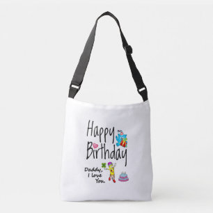 Bolsa Ajustável Feliz aniversário. Pai que te amo.