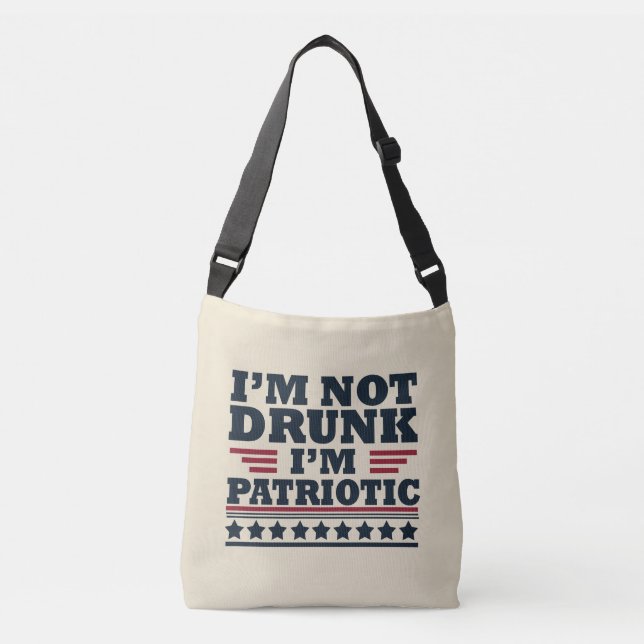 Bolsa Ajustável Feliz Dia da Independência engraçado 4 de julho (Frente)