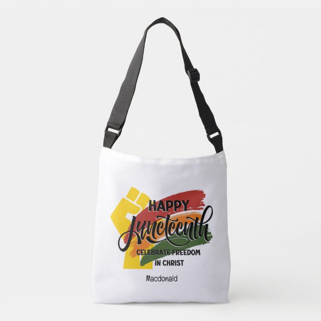 Bolsa Ajustável FELIZ JUNETEENTH Christian (Frente)