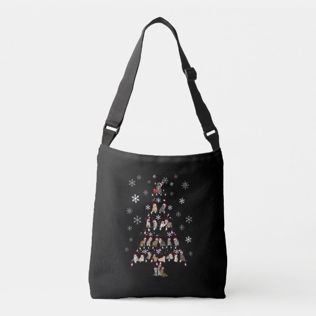 Bolsa Ajustável Feliz Natal | Árvore de Natal de Gato Gato (Frente)