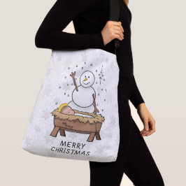 Bolsa Ajustável Feliz Natal Natividade Bebê Jesus Snowman