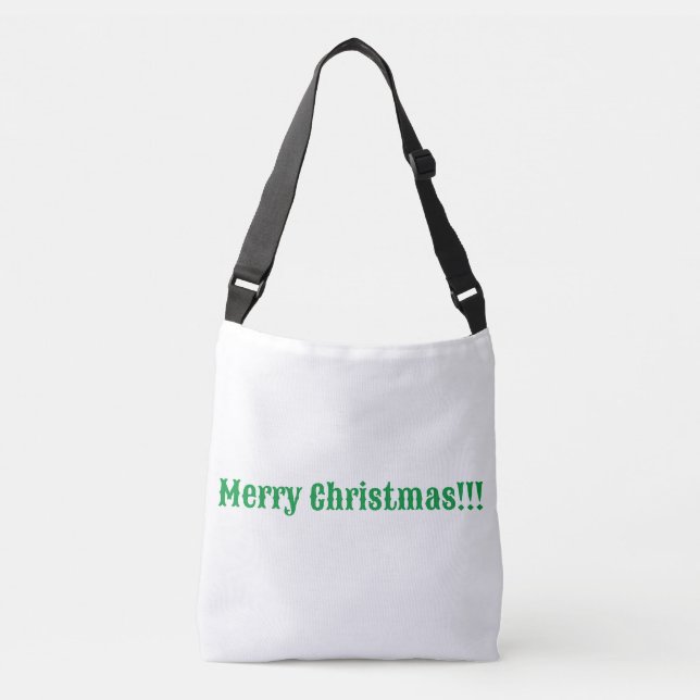 Bolsa Ajustável Feliz Natal Texto Impresso por todo o estilo do Im (Frente)