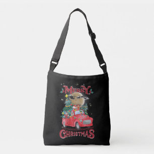 Bolsa Ajustável Feliz Natal Vintage Red Papais noeis Caminhão