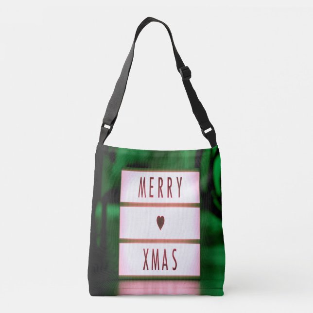 Bolsa Ajustável Feliz Natal XMAS Verde e Vermelho (Verso)