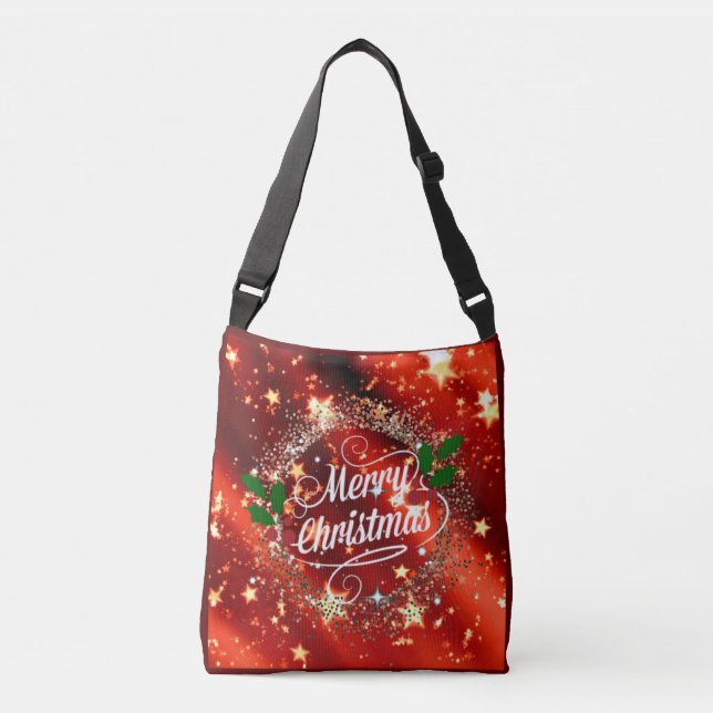 Bolsa Ajustável Feliz pardal e brilha no Natal (Frente)