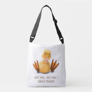 Bolsa Ajustável Feliz Sorriso de Piscar os olhos Feliz Pato Amarel