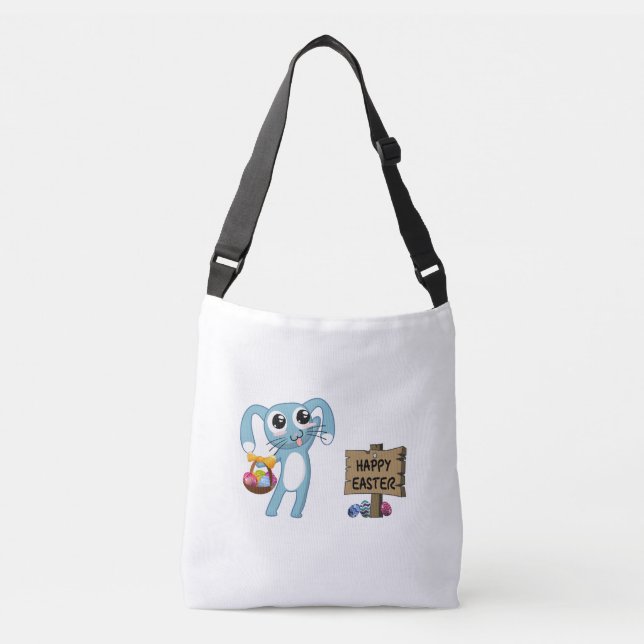 Bolsa Ajustável Felz pascoa de desejos do Bunny da Páscoa (Frente)