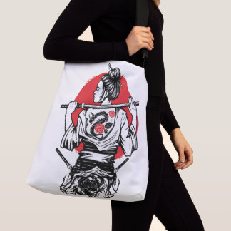 Bolsa Ajustável Female Samurai Warrior – Dragon Rose Tattoo Japane