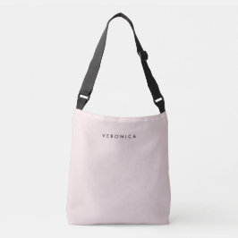 Bolsa Ajustável Feminino Minimalista Rosa com Nome