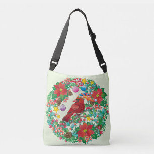 Bolsa Ajustável Feriado com Pássaro Cardinal Vermelho
