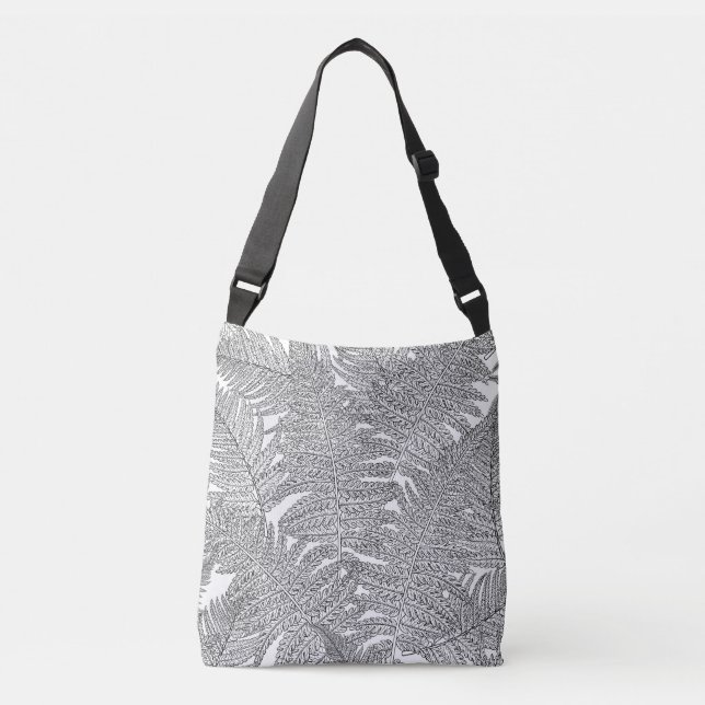 Bolsa Ajustável Fern em preto e branco (Frente)