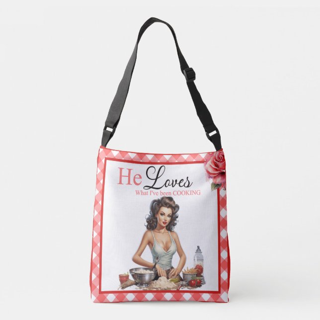 Bolsa Ajustável Festa de Despedida de Solteira Retro Pink Pinup (Verso)