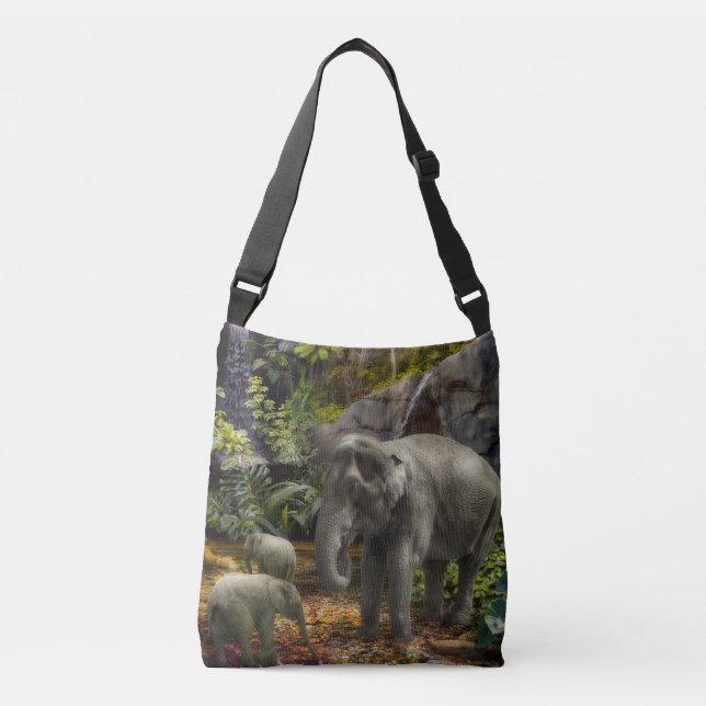 Bolsa Ajustável FESTA DE FLORESTA DA Família Elefante (Frente)