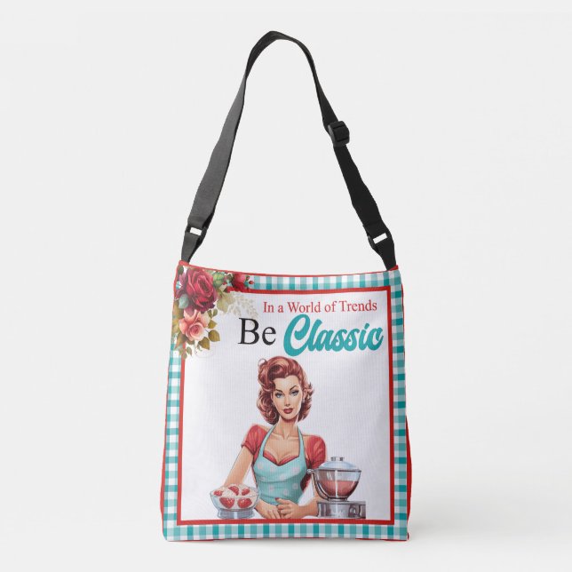 Bolsa Ajustável Festa de solteira Pinup azul clássico (Verso)