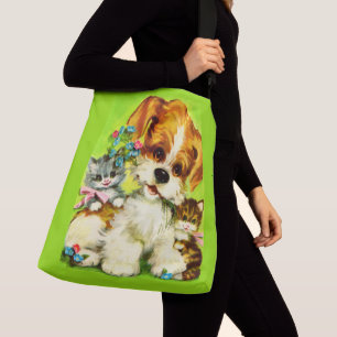 Bolsa Ajustável filhote fofo e gatinhos sorrindo impressão