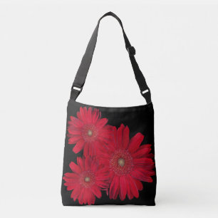 Bolsa Ajustável Fim vermelho da margarida de Gerber acima da