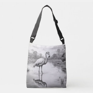 Bolsa Ajustável Flamingo Animal Bird Wild Nature Sketyle