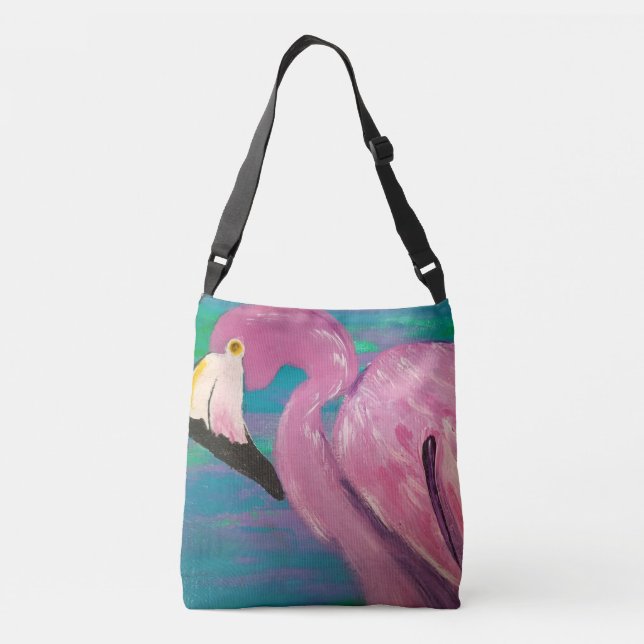 Bolsa Ajustável Flamingo cor-de-rosa (Verso)