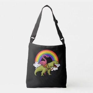 Bolsa Ajustável Flamingo Pássaro Andando T-Rex Dinossauro Arco-Í
