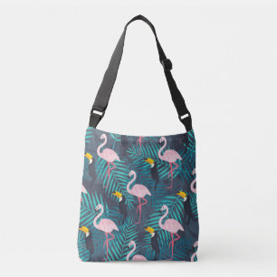 Bolsa Ajustável Flamingo, tucano: padrão das folhas tropicais