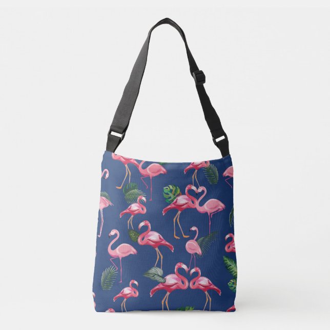 Bolsa Ajustável Flamingos Love Patterno 2 (Frente)