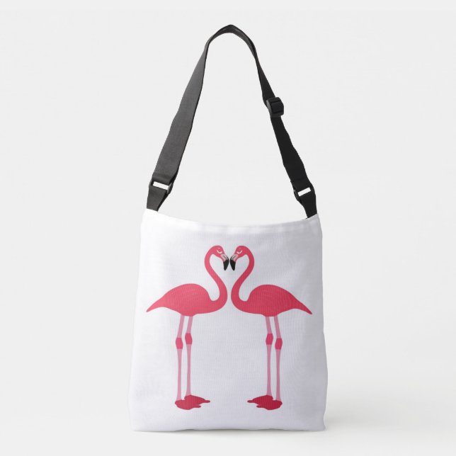 Bolsa Ajustável Flamingos Rosa Atravessam o Saco (Frente)