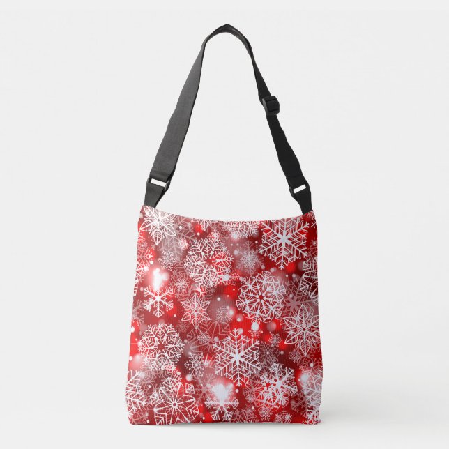 Bolsa Ajustável Flocos de neve em vermelho (Frente)