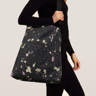 Bolsa Ajustável Flocos Dourados e Rosa Dourados Pretos