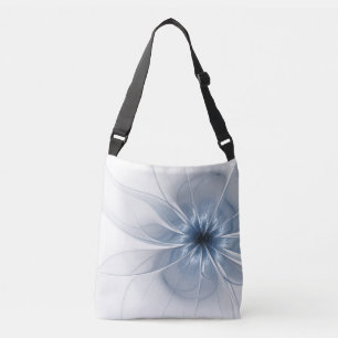 Bolsa Ajustável Flor azul da fantasia do fractal do delicado e da