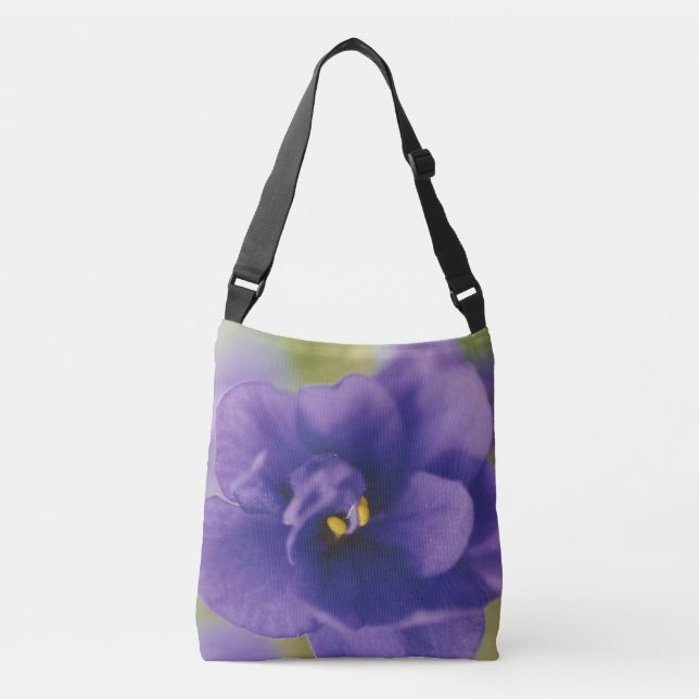 Bolsa Ajustável Flor Azul Sangrando de Violet Saintpaulia Zoomed (Frente)