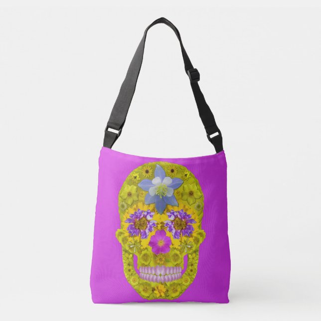 Bolsa Ajustável Flor - Crânio 3 (Frente)