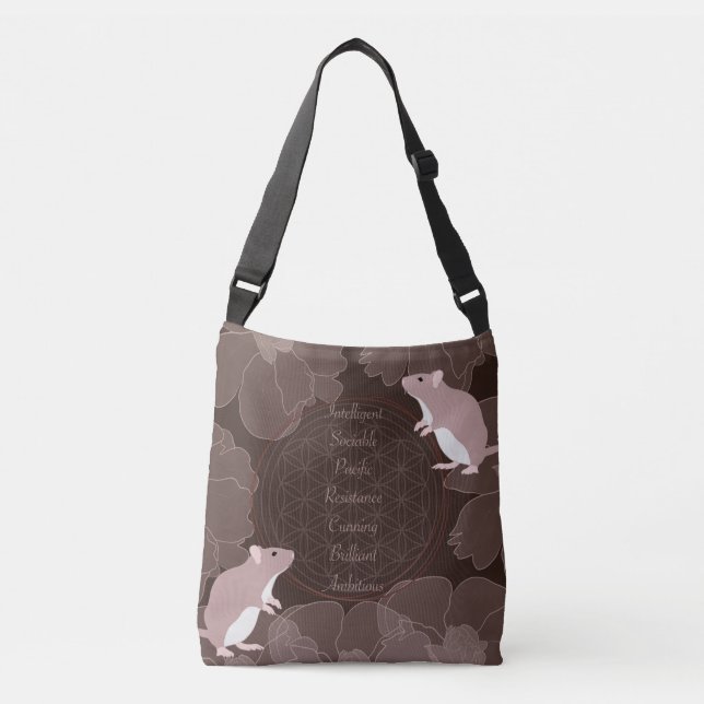 Bolsa Ajustável Flor da vida do rato (Frente)