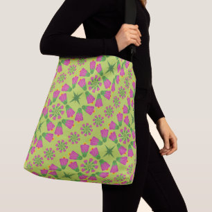 Bolsa Ajustável Flor de Bela Retroativa Mandalas Bag Verde Crossbo
