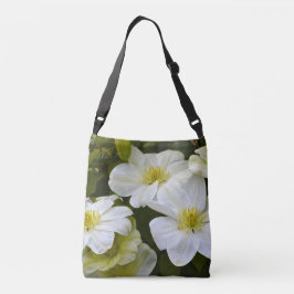 Bolsa Ajustável Flor de Clematite Branca Macia e Cremosa