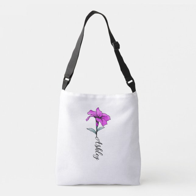 Bolsa Ajustável Flor de lírio Rosa Personalizado (Verso)