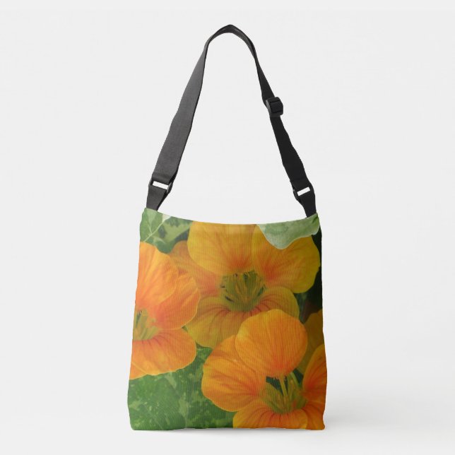 Bolsa Ajustável Flor de Nastúrtium Laranja (Frente)