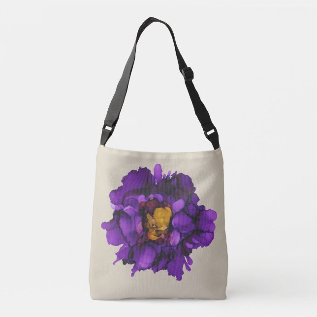 Bolsa Ajustável Flor de Uvas/Púrpura para Cutomizáveis (Verso)