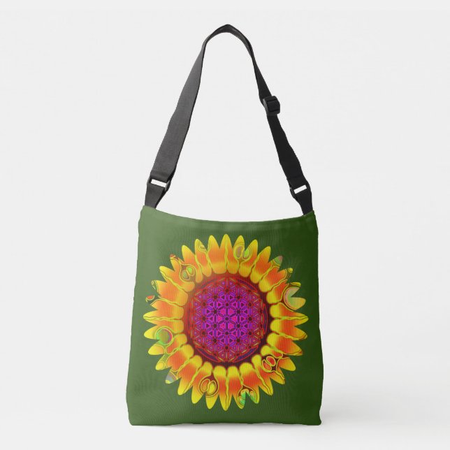 Bolsa Ajustável Flor De Vida - Flor Geométrico 4 (Frente)