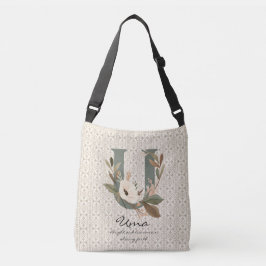 Bolsa Ajustável Flor Deslumbrante de Una - Monograma Floral Boho
