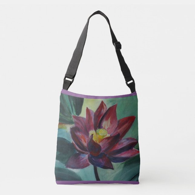 Bolsa Ajustável Flor que pinta tudo sobre - imprima o saco para o (Frente)