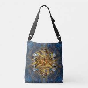 Bolsa Ajustável Flor sagrado da geometria de pedra preciosa