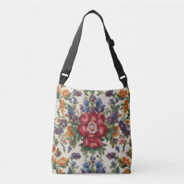 Bolsa Ajustável Flor Vermelho Refinado Incrível e Flores Delicadas