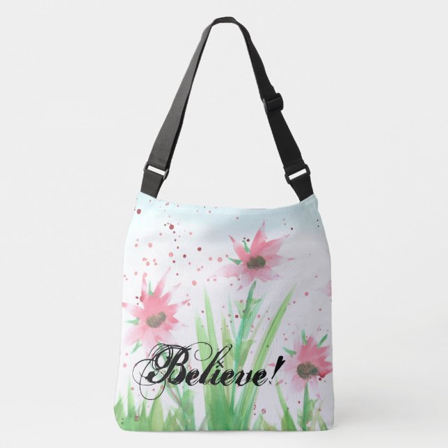 Bolsa Ajustável Floral Acredita Bag (Frente)